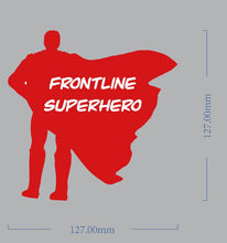 Load image into Gallery viewer, Frontline worker superhero sticker vinyl decal
