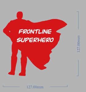 Frontline worker superhero sticker vinyl decal
