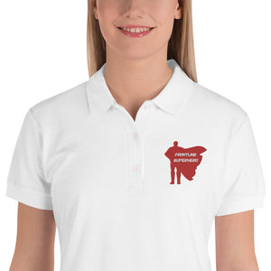 Frontline Superhero Premium Embroidered Women's Polo Shirt