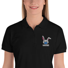 Load image into Gallery viewer, Pandemic Bunny Premium Embroidered Women&#39;s Polo Shirt
