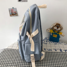 Load image into Gallery viewer, Kawaii Nylon Water-Resistant Backpack with Plush Bear
