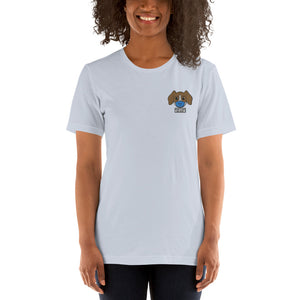 Pandemic Puppy Embroidered Short-Sleeve Unisex T-Shirt